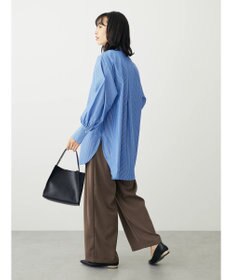 Green Parks イージーケアスタンドフリルシャツチュニック