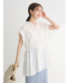 Green Parks ウエストドロストフレンチスリーブチュニック