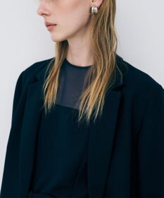 uncrave ウォッシャブルダブルクロス ビスチェブラウス(フレンチスリーブ)