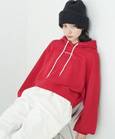 WEGO 配色ロゴデザインショートパーカー