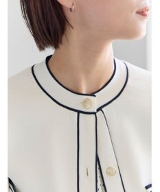 Te chichi ミラノリブ配色ラインカーディガン