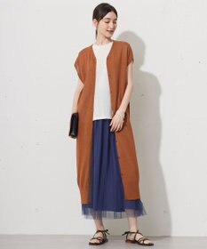 自由区 【カタログ掲載・洗える】フリンジディテールノースリーブ カットソー