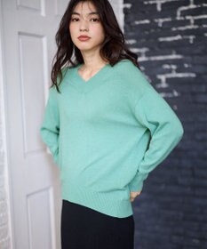 ANY 【手洗い可】イタリーヤーンウールカシミヤミックスＶネックプルオーバー