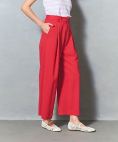 GRACE CONTINENTAL リネンタッチタックパンツ