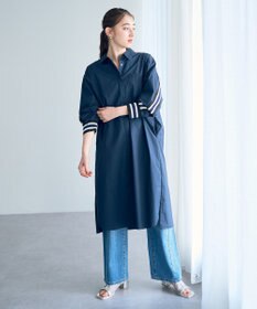 YECCA VECCA リブMIXシャツワンピース