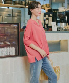 Tiaclasse L 軽やかニットドルマンカーディガン