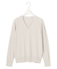 ICB 【WEB限定カラーあり・接触冷感・UVケア・洗える】 シンセティックハイゲージ Vネックプルオーバー