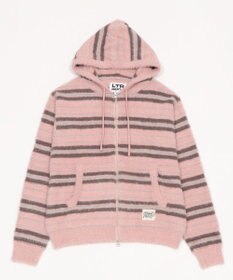 WEGO 【ユニセックス着用ITEM】シャギーボーダーニットパーカー