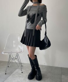 WEGO ストール付きバタフライオフショルトップス