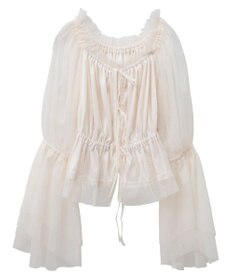 earth music&ecology チュールブラウス