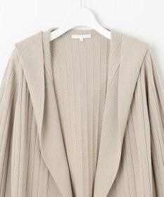 自由区 【ご好評につき新色追加】【WEB限定・洗える】ウールミックス フード付きカーディガン