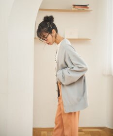 WEGO 【ユニセックス着用ITEM/MLサイズ展開】ドロップショルダーカーディガン