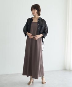 YECCA VECCA 【2点SET】シアーシャツ×Aラインキャミワンピース