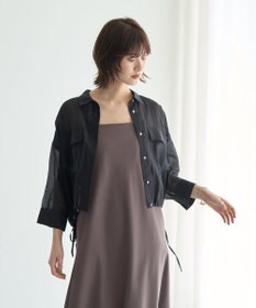 YECCA VECCA 【2点SET】シアーシャツ×Aラインキャミワンピース