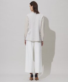 ICB L 【洗える】ミリオーネダンボールニット ペプラムブラウス