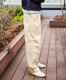 WHITE MAILS 【ユニセックス/軽量】COTTON PAPER  POPLIN DRAWSTRING ミリタリーパンツ