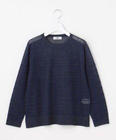 J.PRESS LADIES 【WEB限定・洗える】Vis/Peスパーク シアー ボーダー ニット