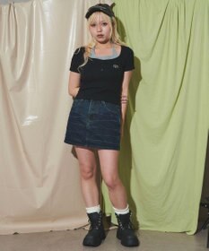 WEGO メタルパッチレイヤードピチTOP