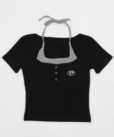 WEGO メタルパッチレイヤードピチTOP