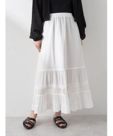 earth music&ecology レースティアードスカート