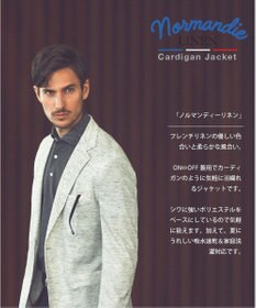 GOTAIRIKU 2年連続売上NO1【吸水速乾/ウォッシャブル/ストレッチ】ノルマンディーリネン カーディガンジャケット(25年モデル)