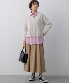 23区 S 【先行予約】ストレッチギャバ タックフレアスカート