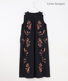 自由区 【カトリエムブーケ】Broderie a motifs floraux 刺繍サックワンピース