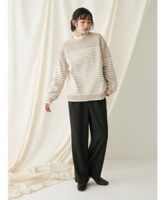 CRAFT STANDARD BOUTIQUE 洗えるモールニットボーダープルオーバー