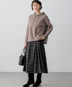 23区 【先行予約】ダブルフェイスプルオーバー ニット フーディー