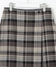 J.PRESS LADIES 【洗える】テトロンレーヨン/ウール milledタータン スカート