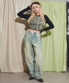 WEGO ウォッシュストリングデニム