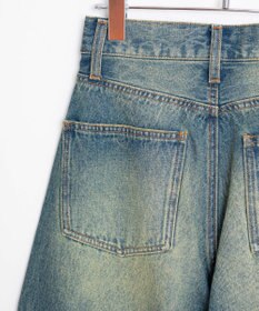WEGO ヴィンテージウォッシュカーブデニムパンツ