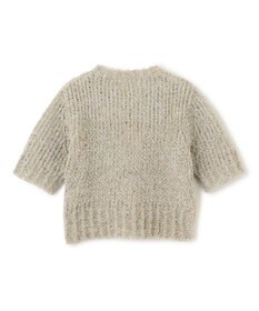 BEIGE， 【洗える・Precious 4月号掲載】TRITOMA / ラメクルーネック半袖ニット
