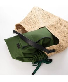 UNBILLION perche マダガスカルラフィア×姫路レザーホーボーバッグ