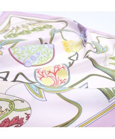 Marca ＜春の新色！＞【伝統横濱スカーフ】フラワーベースヌーヴォー  小判 シルクツイルスカーフ