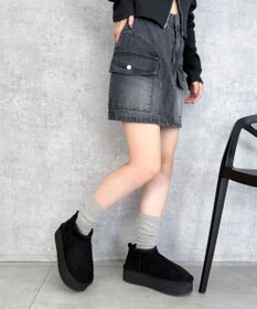 WEGO 【25年秋冬新作/あったかブーツ】厚底ムートンタッチブーツ