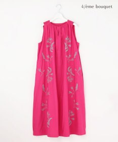 自由区 【カトリエムブーケ】Broderie a motifs floraux 刺繍サックワンピース