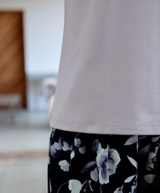 Tiaclasse L 【小倉優子さん着用・洗える・接触冷感・汗ジミ防止】“サマさまカットソー”ハーフスリーブベーシックトップス