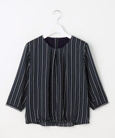 J.PRESS LADIES 【洗える】ランダムストライプ シアー プルオーバー カットソー