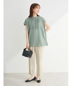 Green Parks ・ＥＬＥＮＣＡＲＥ　ＤＵＥ　ピンタックフレンチブラウス