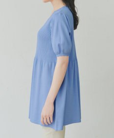 Tiaclasse リブ切替スカラップニットチュニック