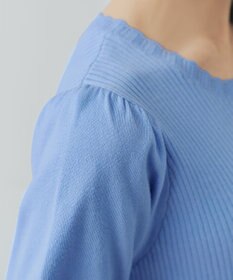 Tiaclasse リブ切替スカラップニットチュニック