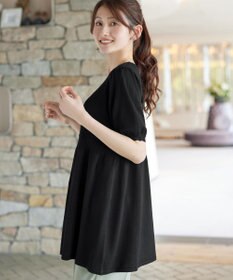 Tiaclasse リブ切替スカラップニットチュニック