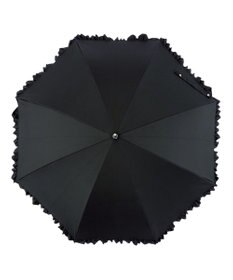 MOONBAT estaa 晴雨兼用 長傘 無地フリル 日傘 遮光 遮熱 UV