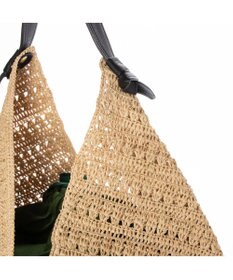 UNBILLION perche マダガスカルラフィア×姫路レザーホーボーバッグ