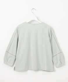 J.PRESS LADIES 【洗える】プレーティングジャージー フロントタック カットソー