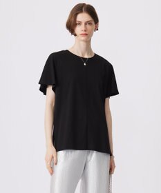 ICB 【接触冷感・UVケア・洗える】 ハイツイストスムース ケープデザインカットソー