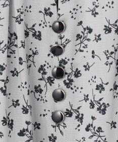 J.PRESS LADIES 【洗える】 スパンローンフラワー バンドカラー ワンピース