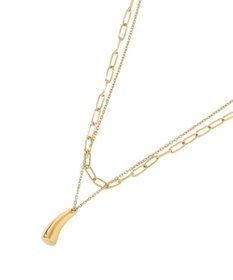 AMERICAN HOLIC 【ステンレス】ドロップトップ２連ネックレス