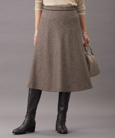 J.PRESS LADIES S T/W 千鳥 ツイード フレアー スカート